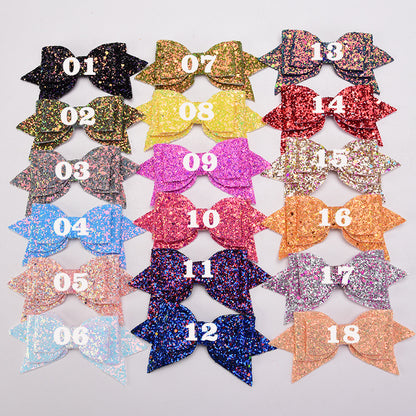 Glitter Bow Straw Toppers