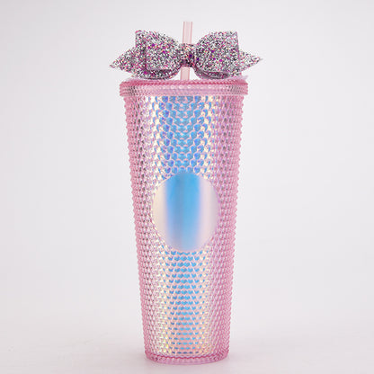 Glitter Bow Straw Toppers