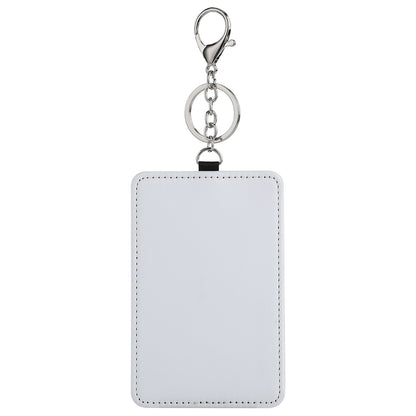 PU Leather Card Holder Keychains Sublimation Blanks