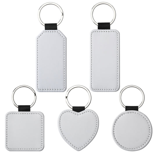 PU Leather Keychains Sublimation Blanks