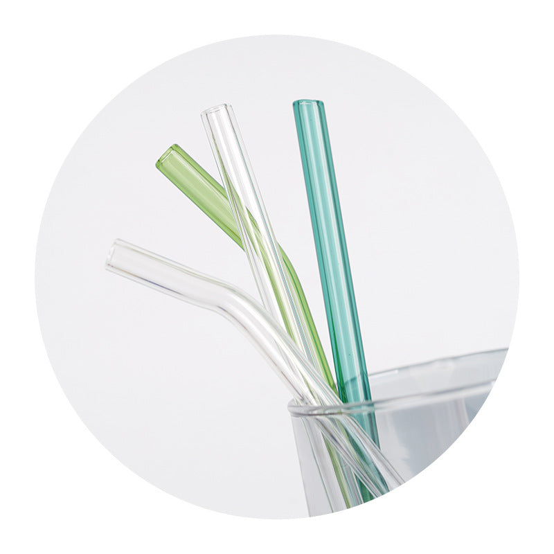Teal Bent Reusable Glass Drinking Straw - 2 Pack – The Social Dawg